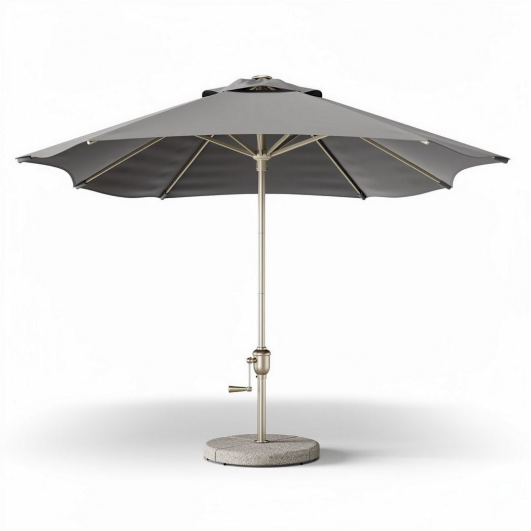 Parasol met betonvoet 200 x 200 x 250cm in grijs met verstelbare functie