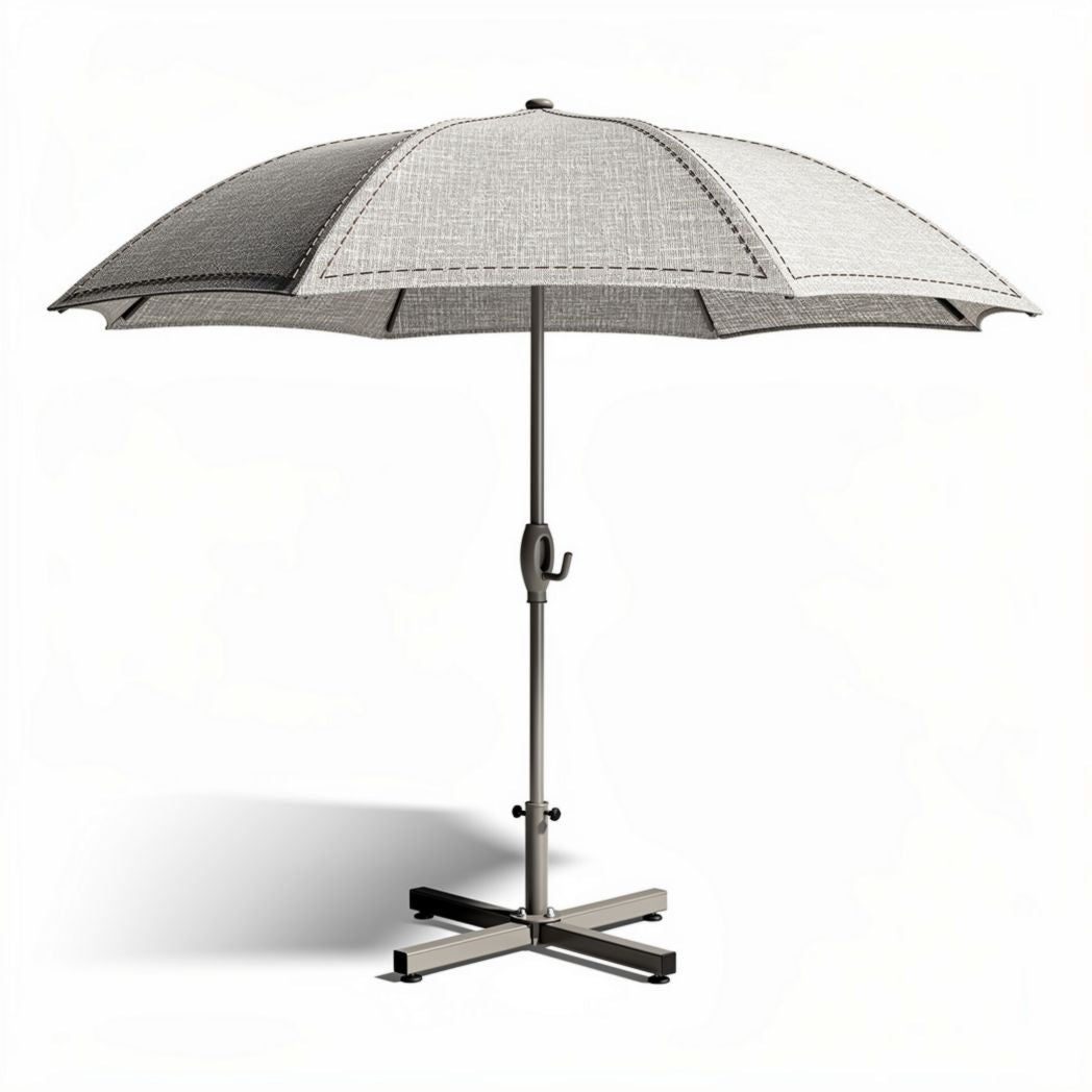 Parasols met een aluminium frame en polyester doek 250 x 250 x 230cm grijs